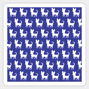 Chihuahua silhouette print (large) blue Sticker